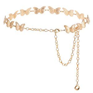 Butterfly Belt Gold Waist Chain Belts Fashion Metal Waist Chain Belt For Women😻